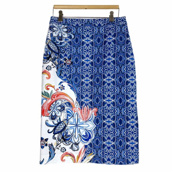 Anthro Moulinette Soeurs Floral Pencil Skirt Sz 4 - Picture 10 of 10